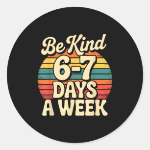 Funny Gen Alpha Meme Slang 67 Six Seven  Classic Round Sticker