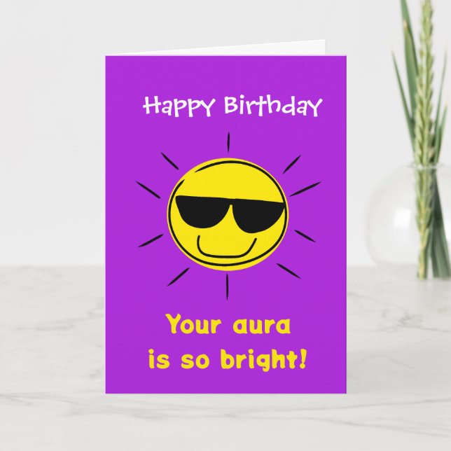 Funny Gen Alpha Slang Aura Birthday Card (Front)