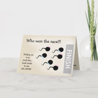 Funny Gender Reveal Announcement Card (Boy)