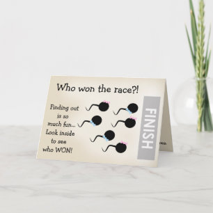 Funny Gender Reveal Announcement Card (Girl)
