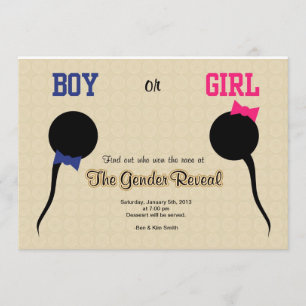 Funny Gender Reveal Party Invitation/ Announcement