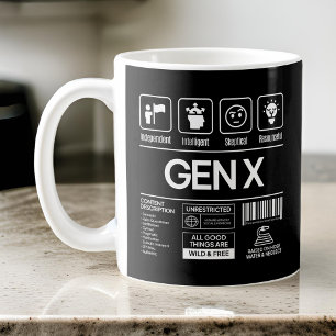 Funny Generation X Descriptive Traits  Coffee Mug