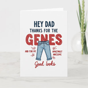 Funny Genes Fathers Day Card
