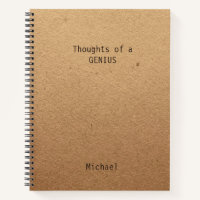 Funny Genius Carnet de bureau personnalisé