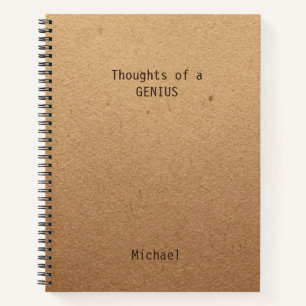 Funny Genius Personalized Office Notebook
