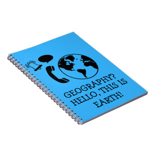 Funny geography notebook