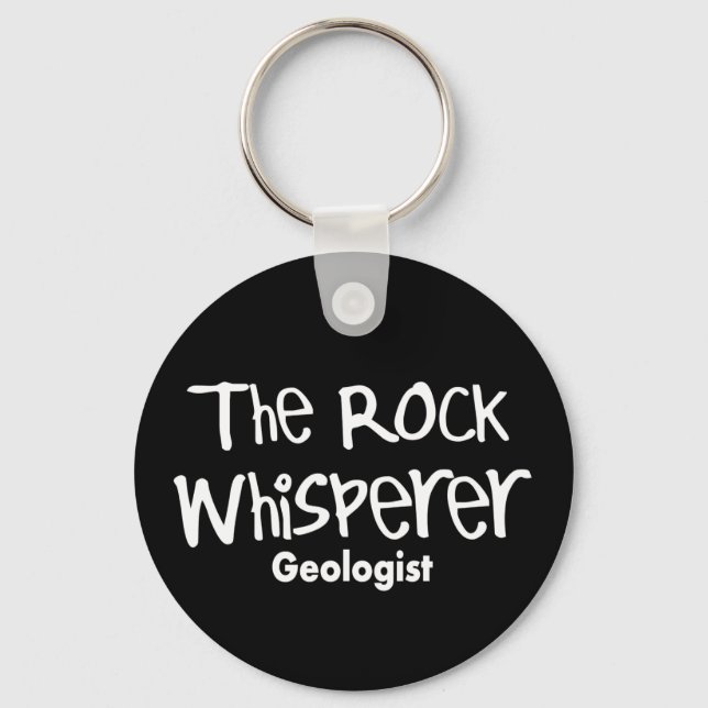 Funny Geologist Gifts "These Are My Rocks" Keychain (Front)