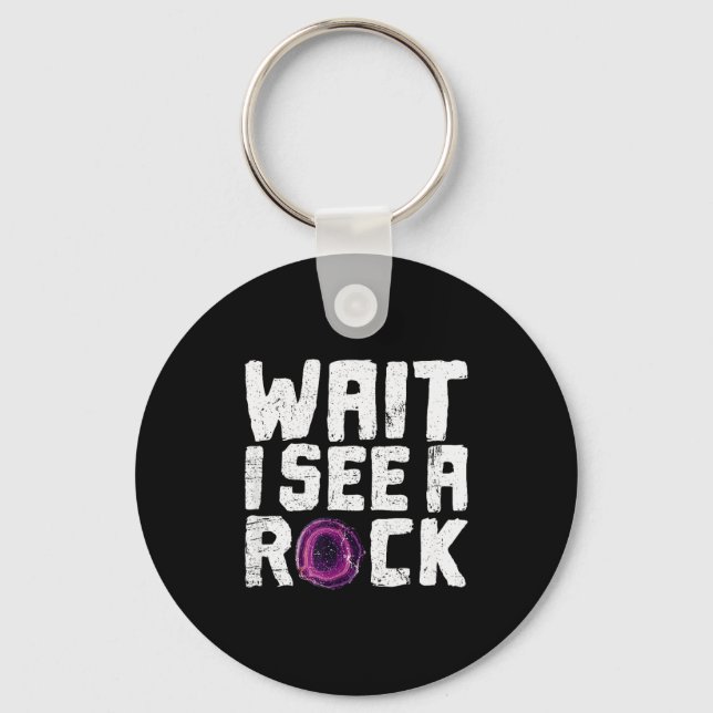 Funny Geologist Rock Hounding Geode Vintage Shirt  Keychain (Front)