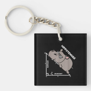 Funny Geometry Hypotenuse Math Mathematics Teacher Keychain