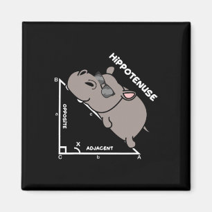 Funny Geometry Hypotenuse Math Mathematics Teacher Magnet
