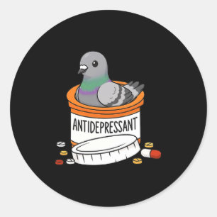 Funny Geon Anti Depressant Zoo Boys Girls Premium Classic Round Sticker