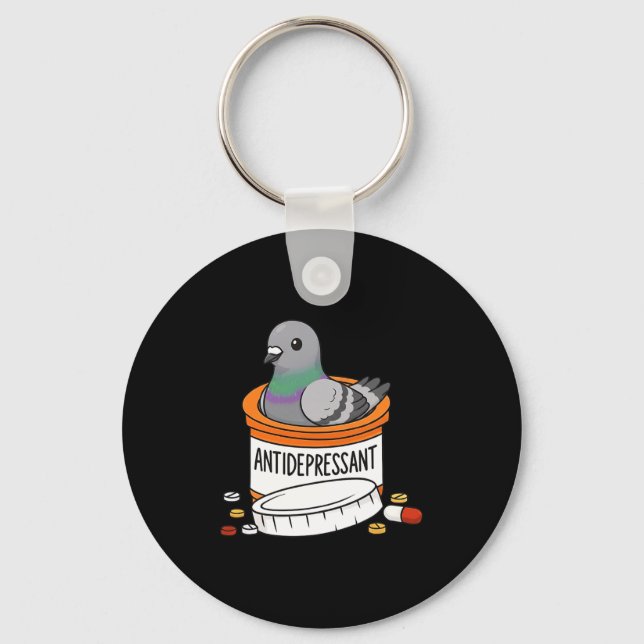 Funny Geon Anti Depressant Zoo Boys Girls Premium  Keychain (Front)