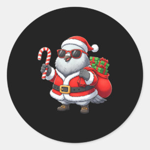 Funny Geon Christmas Santa Outfit Xmas Boys Girls Classic Round Sticker
