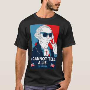 Funny George Washington 4th of July I Cannot Tell T-Shirt
