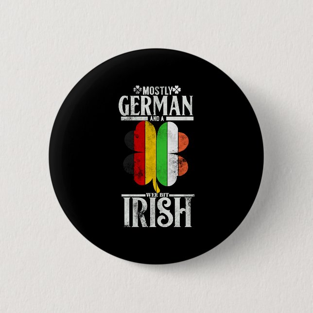 Funny German A Wee Bit Irish Pub Germany Gifts 2 Inch Round Button (Front)