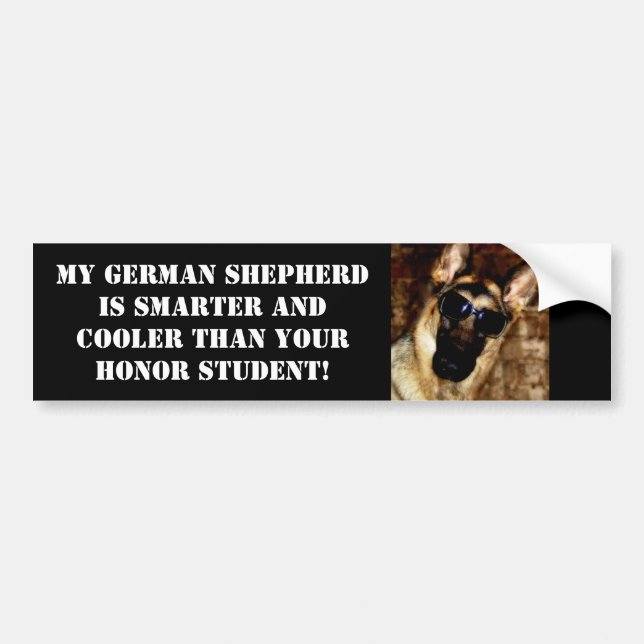 Funny German Shepherd Bumper Sticker (Front)