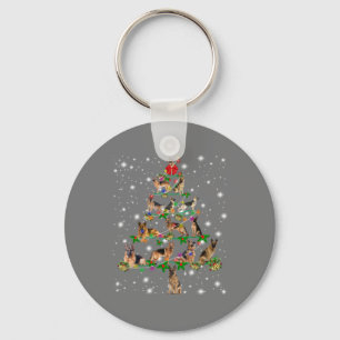 Funny German Shepherd Christmas Tree Decor Ornamen Keychain