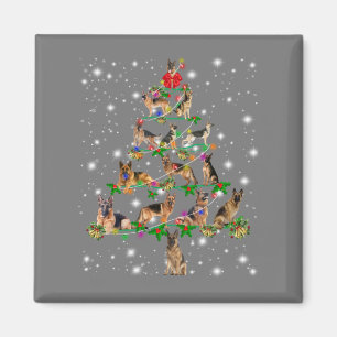 Funny German Shepherd Christmas Tree Decor Ornamen Magnet