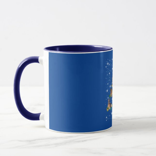Funny German Shepherd Christmas Tree Decor Ornamen Mug (Left)