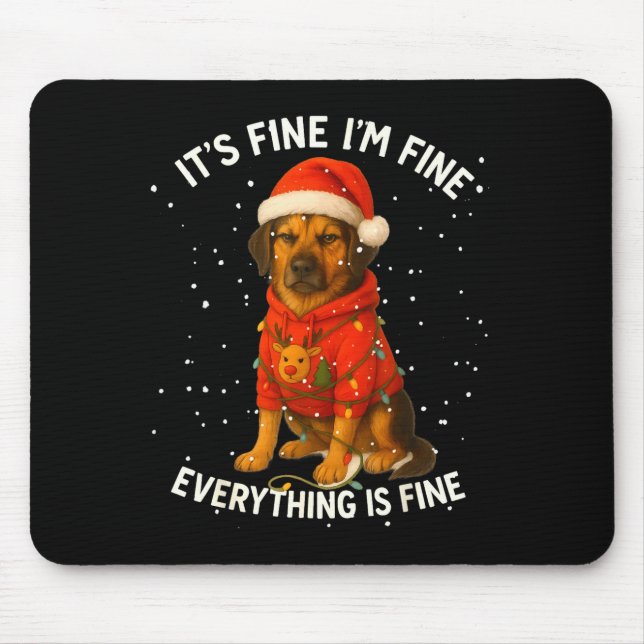 Funny German Shepherd Decorate Christmas Shirts I' Mouse Pad (Front)
