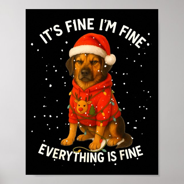 Funny German Shepherd Decorate Christmas Shirts I' Poster (Front)