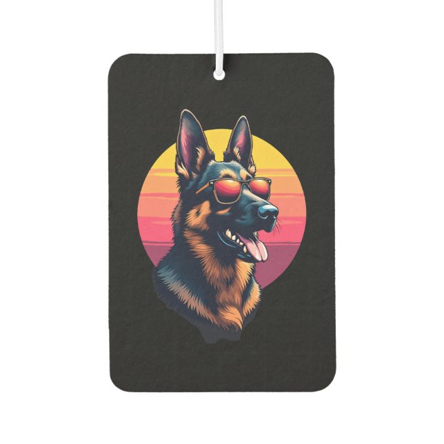 Funny German Shepherd Dog Design Art Costume Outfi Air Freshener (Front)