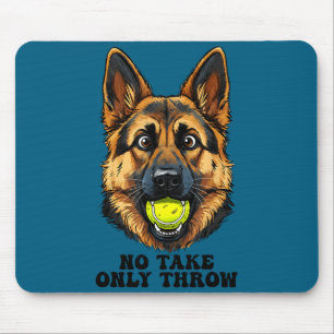 Funny german shepherd dog tennis ball dog mom mouse pad