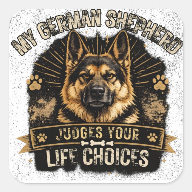 Funny German Shepherd GSD Sticker (Front)