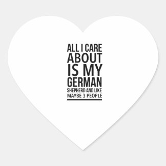 Funny German shepherd Heart Sticker