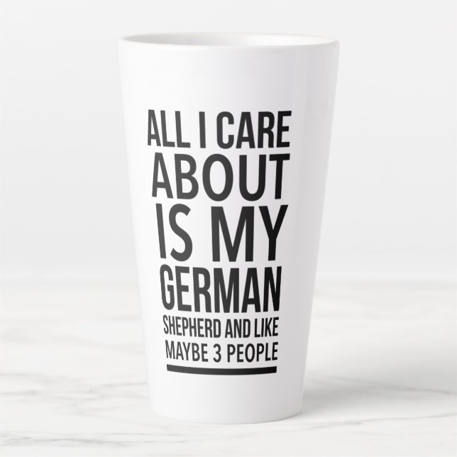 Funny German shepherd Latte Mug (Front)