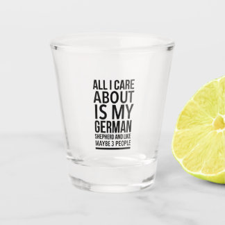 Funny German shepherd Shot Glass