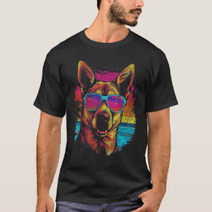 Funny German Shepherd Summer Vacation Tropical T-Shirt