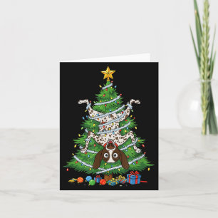 Funny German Shorthaired Inter Dog Christmas Tree  Card
