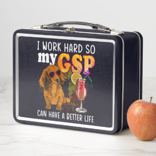 Funny German Shorthaired Pointer Gifts GSP Lover Metal Lunch Box