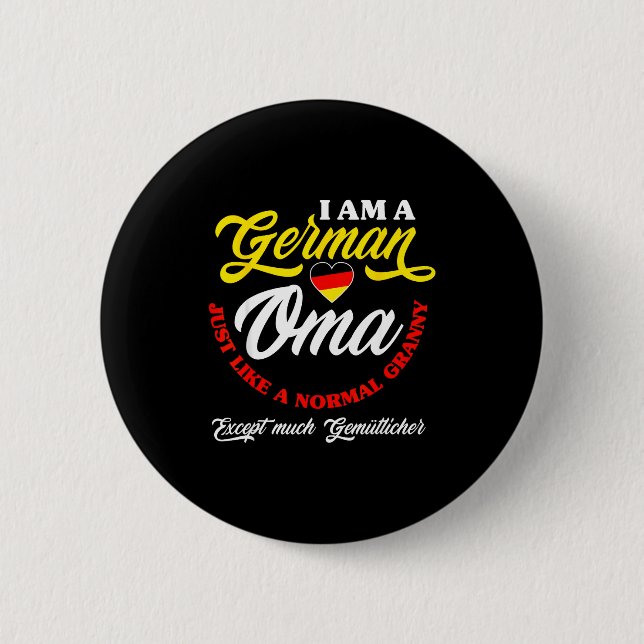 Funny Germany German Oma German Granny Deutsche Om 2 Inch Round Button (Front)