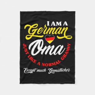 Funny Germany German Oma German Granny Deutsche Om Fleece Blanket