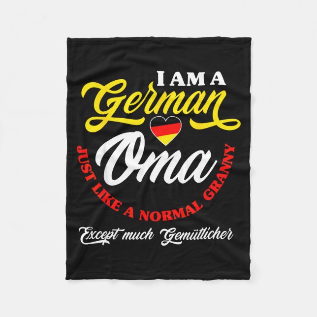 Funny Germany German Oma German Granny Deutsche Om Fleece Blanket (Front)