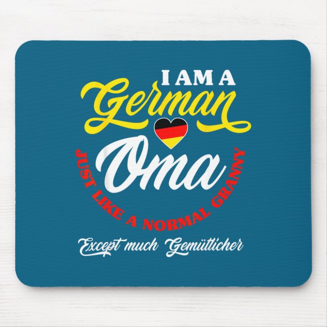 Funny Germany German Oma German Granny Deutsche Om Mouse Pad (Front)