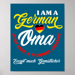 Funny Germany German Oma German Granny Deutsche Om Poster