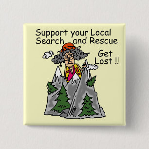 Funny Get Lost 2 Inch Square Button