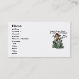 Funny Get Lost Business Card