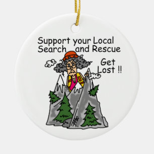 Funny Get Lost Ceramic Ornament