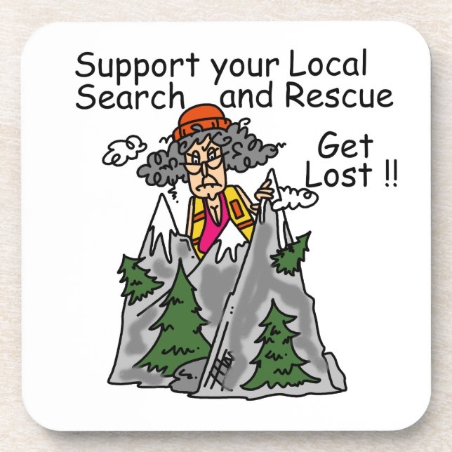Funny Get Lost Coaster (Front)