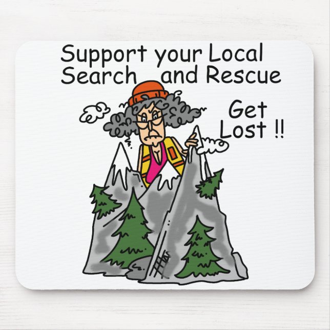Funny Get Lost Mouse Pad (Front)