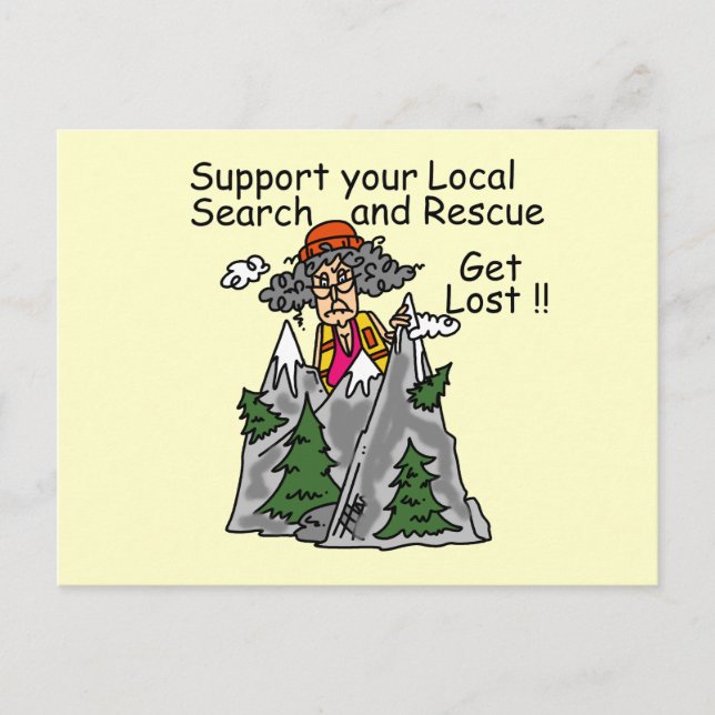 Funny Get Lost Postcard (Front)