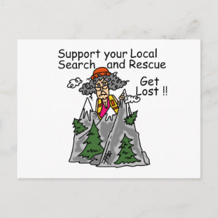 Funny Get Lost Postcard