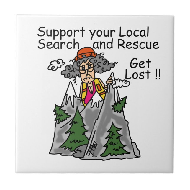 Funny Get Lost Tile (Front)