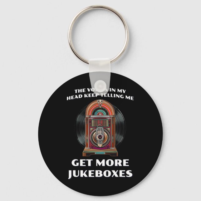 Funny Get More Jukeboxes For 1950s Vinyl Juke Box  Keychain (Front)