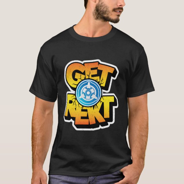 Funny Get Rekt Saying Rocket Soccer Boost Graphic T-Shirt (Front)