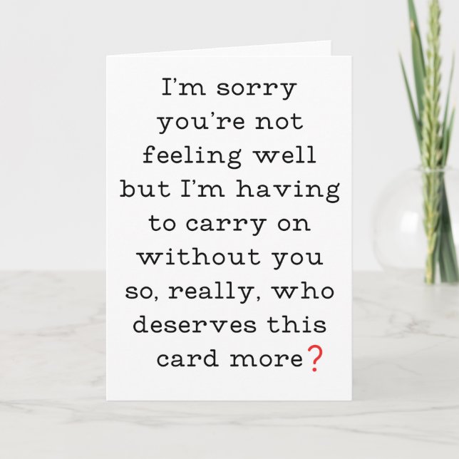 Funny Get Well card (Front)